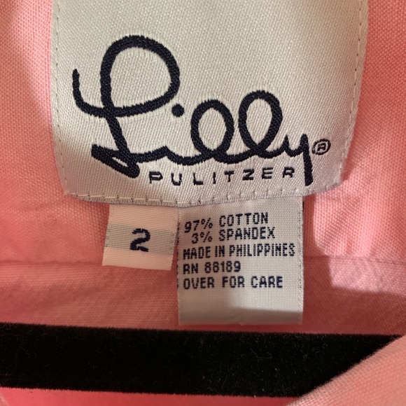 Lilly Pulitzer Size 2 Pink Button Down Top - Picture 8 of 8
